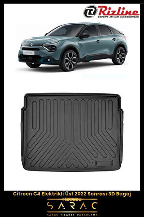 Rizline Citroen C4 Elektrikli 2022 Model Üst 3D Bagaj Havuzu