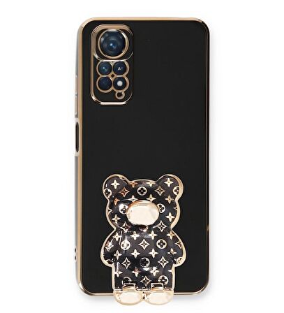 Smcase Xiaomi Redmi Note 11S Global Kılıf Standlı Kamera Korumalı Cute Bear Silikon
