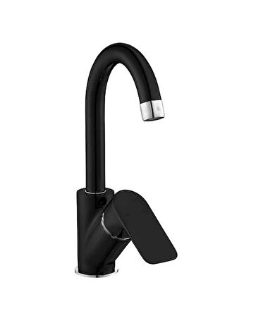 Ar Fia Lavabo Bataryası Kuğu Borulu Mat Siyah
