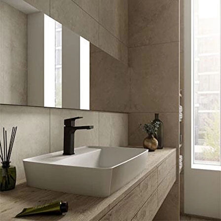 Ar Lunetta Lavabo Bataryası Mat Siyah
