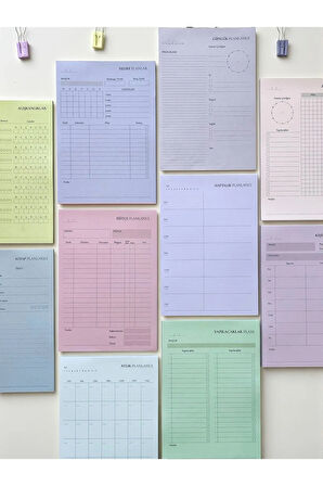 Tarihsiz Masaüstü Planlayıcı Set, 10 Çeşit, Kullan-at Planner - Aylık Planlayıcı