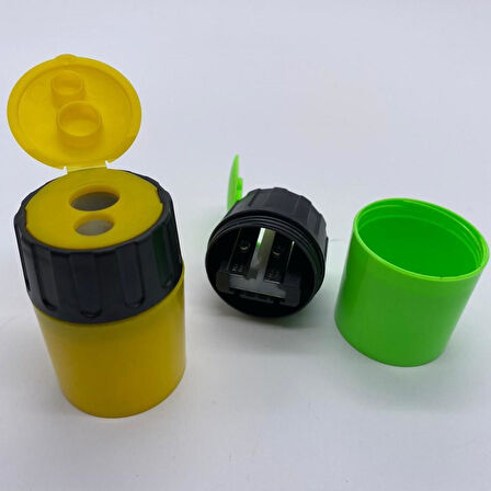 Eisen Kalemtraş Çift Hazneli Silindir Opak Renk 432-10-PKT