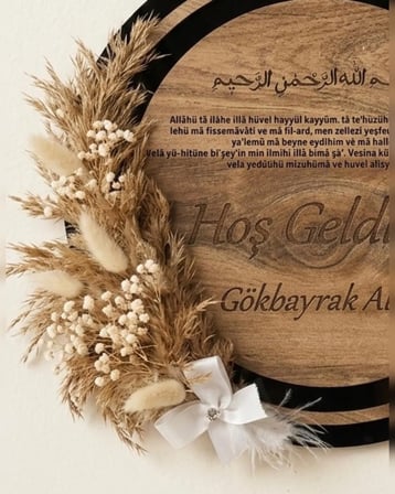 Ahşap Kişiye Özel Kapı Süsü ( Hediyelik )