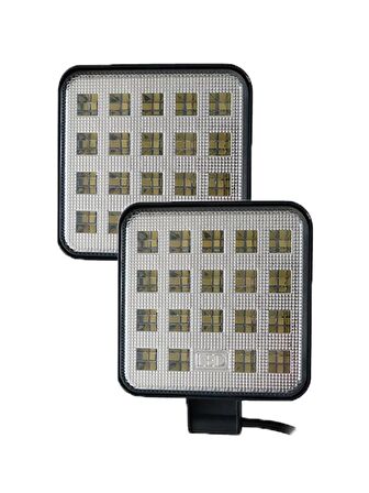 19 LED Kare Off Road Tekne Çalışma Lambası Spot Lambası Işık Araba 6500K