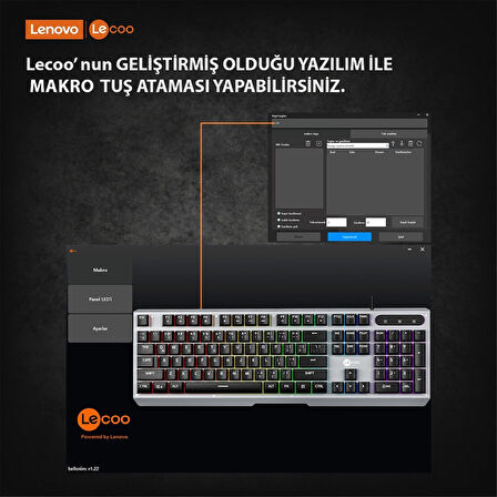 Lecoo KB121 Kablolu Rainbow Membran Oyuncu Klavyesi