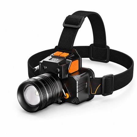 Hikeguys P150 Beyaz Lazer Şarjlı Kafa Feneri – Sensörlü, Dijital Göstergeli, Type-C, 8-15 Saat