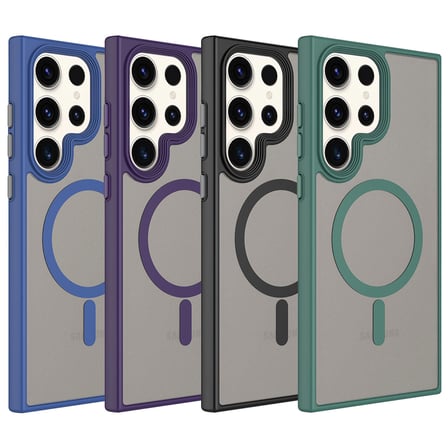 Smcase Samsung Galaxy S23 Ultra Kılıf Mat Arka Yüzeyli Wireless Şarj Özellikli Flet