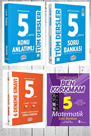 Editör 5.Sınıf VİP Tüm Dersler Konu Anlatımlı+Soru Bankası+Deneme Sınavı