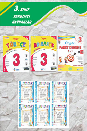 Üçgen 3.Sınıf Beceri Temelli Türkçe-Matematik-Paket Deneme 6+1-2024