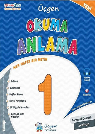 Üçgen 1.Sınıf 2.Dönem Tüm Derslere Yolculuk-Problemlerle Matematik-Okuma Anlama-Çıtır Soru Bankası