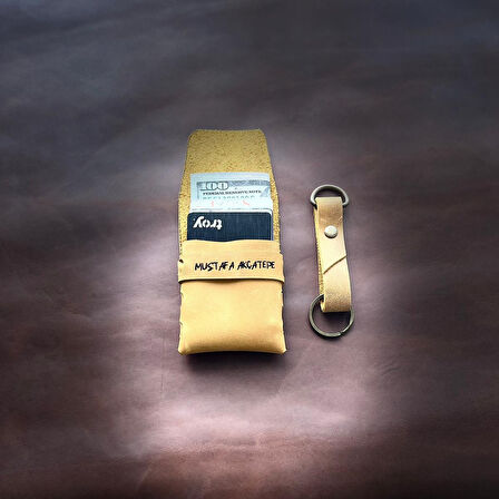 BARISTA HAKİKİ DERİ EL YAPIMI ORİGAMİ KARTLIK, CÜZDAN V12