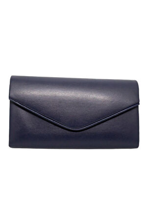 Gemma Lacivert Mat Zarf Model Biyeli Kadın Abiye Clutch Çanta