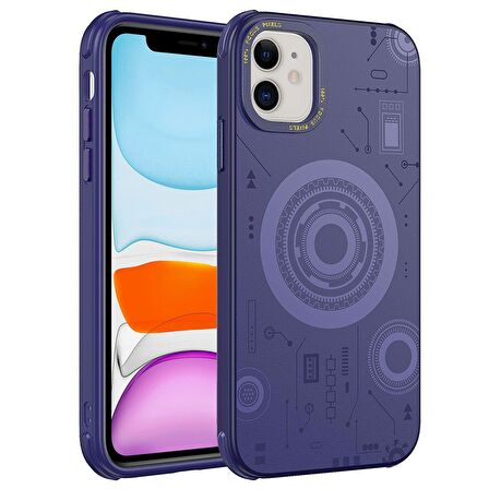 Smcase Apple iPhone 12 Kılıf Wireless Şarj Özellikli Desenli Hot Magsafe Kapak