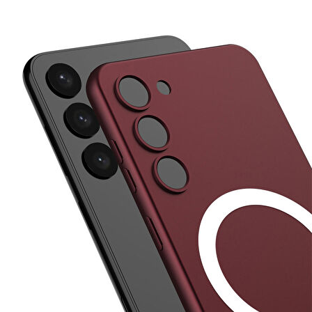 Smcase Samsung Galaxy S23 Kılıf Wireless Şarj Özellikli Kıpta Magsafe Tpu Silikon