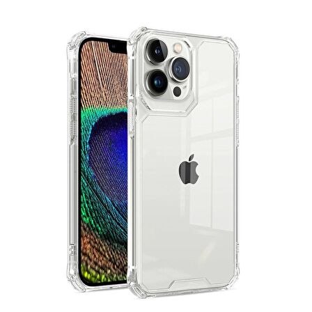 Smcase Apple iPhone 14 Pro Kılıf Darbeye Dayanıklı Kristal Alp Sert Pc Kapak