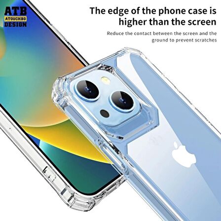 Smcase Apple iPhone 14 Kılıf Darbeye Dayanıklı Kristal Alp Sert Pc Kapak