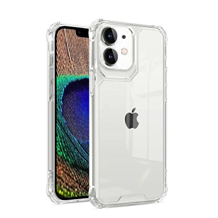 Smcase Apple iPhone 11 Kılıf Darbeye Dayanıklı Kristal Alp Sert Pc Kapak