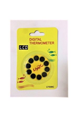 Liya Dijital Yapışkanlı Akvaryum Derecesi Thermometer LCD