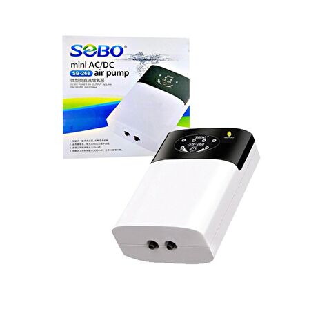 Sobo SB-268 Akvaryum Hava Motoru Şarjlı 2 Çıkışlı