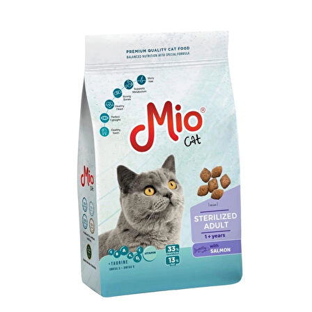 Mio Sterilised Somonlu Kısır Kedi Maması 1 Kg