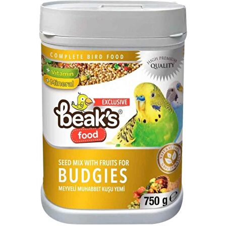 Beaks Meyve Aromalı Muhabbet Kuşu Yemi 750 Gr