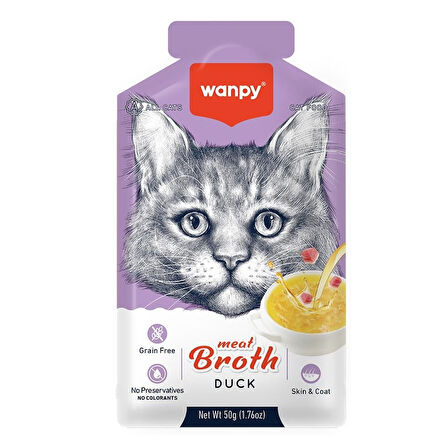 Wanpy Kediler için Ördek Eti Çorbası 50 gr