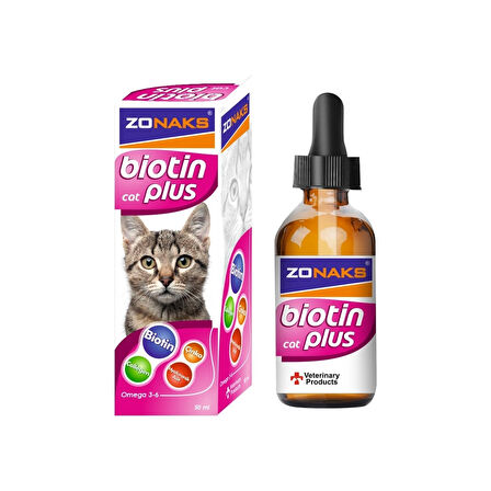 Yetkili Satıcı - Zonaks Kedi Tüy Dökümü Azaltıcı Biotin 50 ml