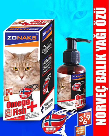 Yetkili Satıcı - Zonaks Norveç Kedi Balık Yağı Omega Fish 100 ml