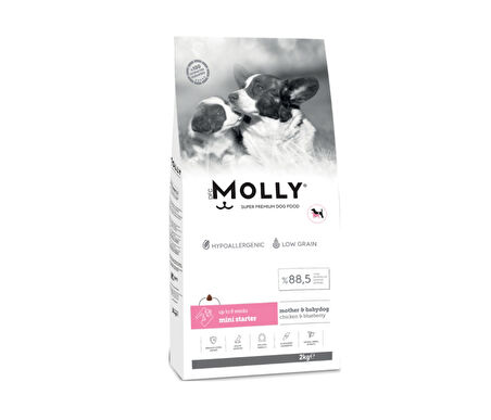 Molly Mini Starter Tavuklu Ve Yaban Mersinli Anne Ve Yavru Köpek Maması 2 Kg