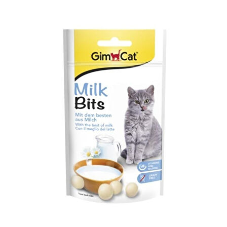 GimCat MilkBits Sütlü Kedi Ödül Tableti 40 gr