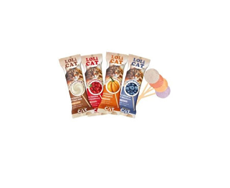 LoliCat 4 Çeşit Kedi Lolipop Ödülü Karışık 1,5 Gr x 15 adet