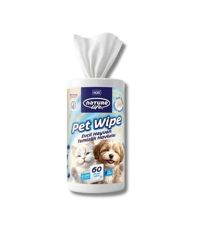 Naturelife Pet Wipe Evcil Hayvan Temizlik mendili 60 Adet