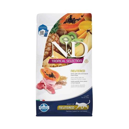 N&D Tropical Selection Düşük Tahıllı Kuzu Etli ve Tropikal Meyveli Kısırlaştırılmış 1,5 kg