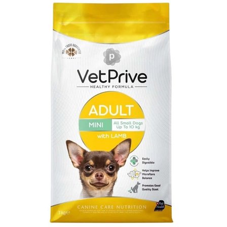 Vet Prive Kuzu Etli Mini ve Küçük Irk Yetişkin Köpek Maması 3 kg