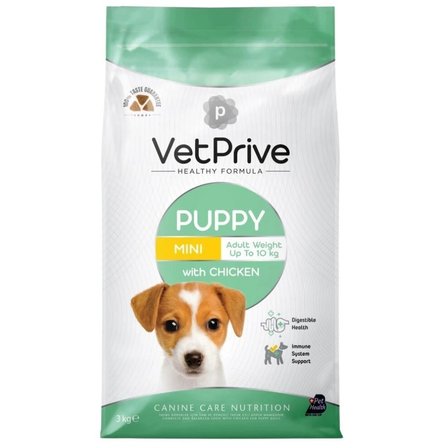 Vet Prive Tavuklu Küçük Irk Yavru Köpek Maması 3 kg