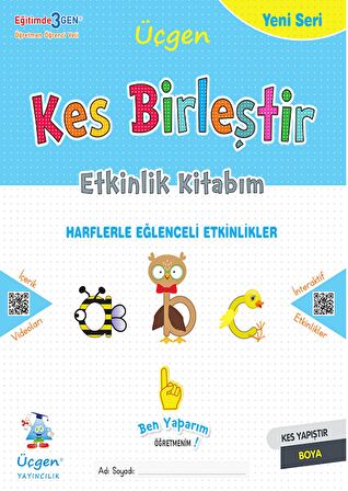 1.Sınıfa Hazırlık Seti (Afacan Çizgi Çalışmaları+Evde Çalışmaları Yaprakları+Kes Birleştir Etkinlik)