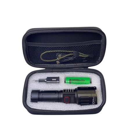powerdex Pd-9100 Zoomlu Şarjlı 30w 2800 Lümen Profesyonel Avcı Feneri Uzun Menzilli, Dayanıklı ve Güçlü Aydınlatma