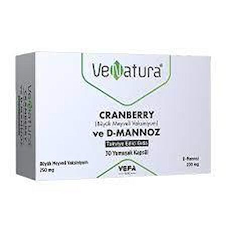VeNatura Cranberry ve D-Mannoz Takviye Edici Gıda 30 Yumuşak Kapsül