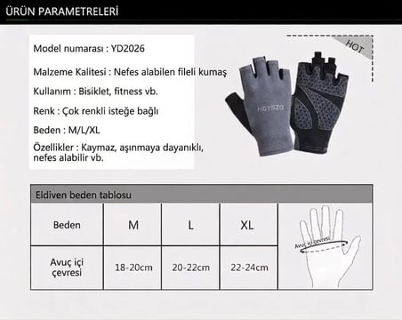 Premium Kalite Terletmeyen Yarım Parmak Pedsiz Yoga Fitness Bisiklet Outdoor Spor Eldiven