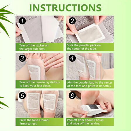 pratikus Bambu Çayı & Zencefil Tozu Ayak Pedleri – Derin Temizlik, Yumuşatma & Doğal Peeling 5 Lİ