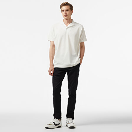 Nautica Erkek Kırık Beyaz Classic Fit Polo Yaka T-Shirt