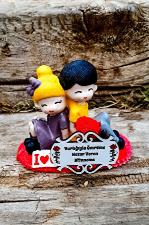 Sevgiliye Hediye El Boyaması Taş Biblo Sevgili Biblosu Kız Erkek Aşk 6lovebib9.ara