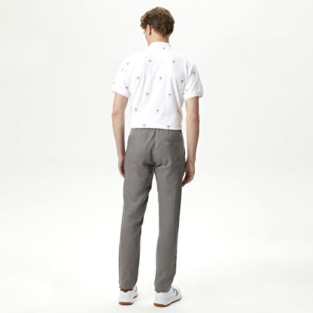 Nautica Erkek Gri Keten Pantolon