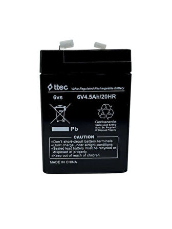 Ttec 6V 4.5Ah Terazi ve Tartı Aküsü Kuru Tip