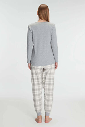 Anıl Pamuklu Uzun Kol Pijama Takımı
