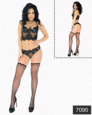 Bicomi Güpürlü Parlak Lateks Takım