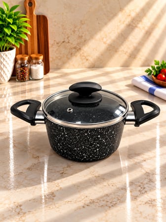 Şahane 14 cm 1,08 LT Mini Granit Derin Tencere Artan Yemek Tenceresi