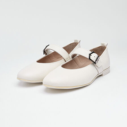 Hakiki Deri Bilekten Bantlı Kadın Babet