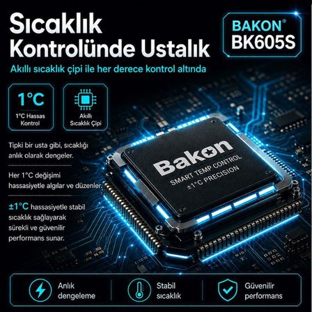 BAKON BK605S 60W Ayarlı Analog Kalem Havya