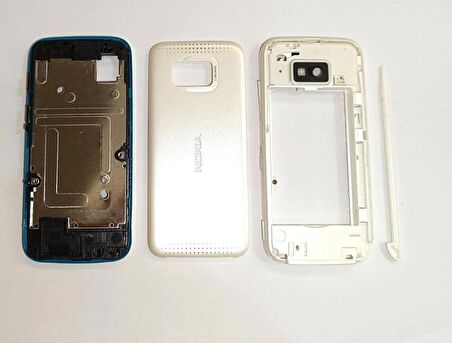 Nokia 5530 Kasa Kapak 5530 Beyaz Orta Kasa Ön Kapak Arka Kapak Tuş Takımı